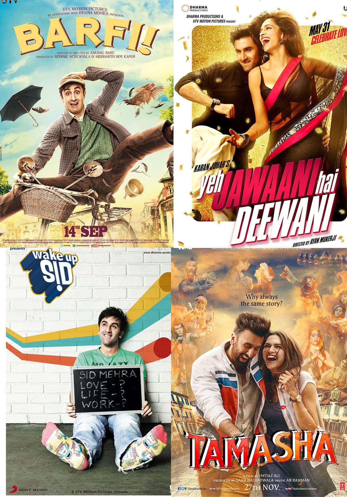 With The Wedding Bells For Ranbir Kapoor And Alia Bhatt Tolling, Here Is A Throwback To 5 Of His Best Hindi Movies We Simply Love To Watch